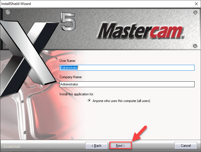 Hướng dẫn cài đặt Mastercam X5 Bước 6