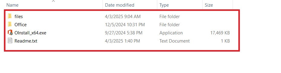 Giải nén file cài đặt Microsoft Office 2024