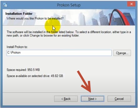 Chọn đường dẫn cài đặt Prokon 4