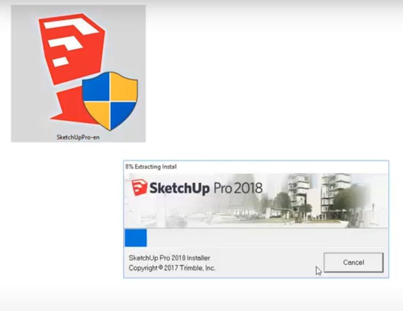 Bước 1 cài đặt SketchUp 2018