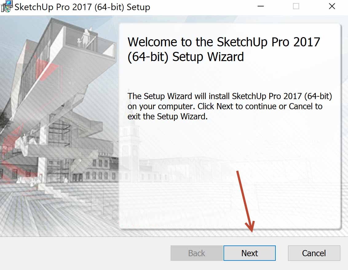 Hướng dẫn cài đặt SketchUp 2017 bước 2