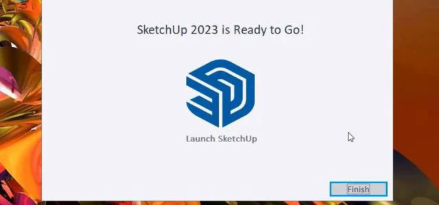 Hoàn tất cài đặt SketchUp 2023