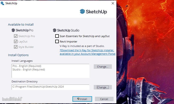 Cài đặt SketchUp 2024 thành công