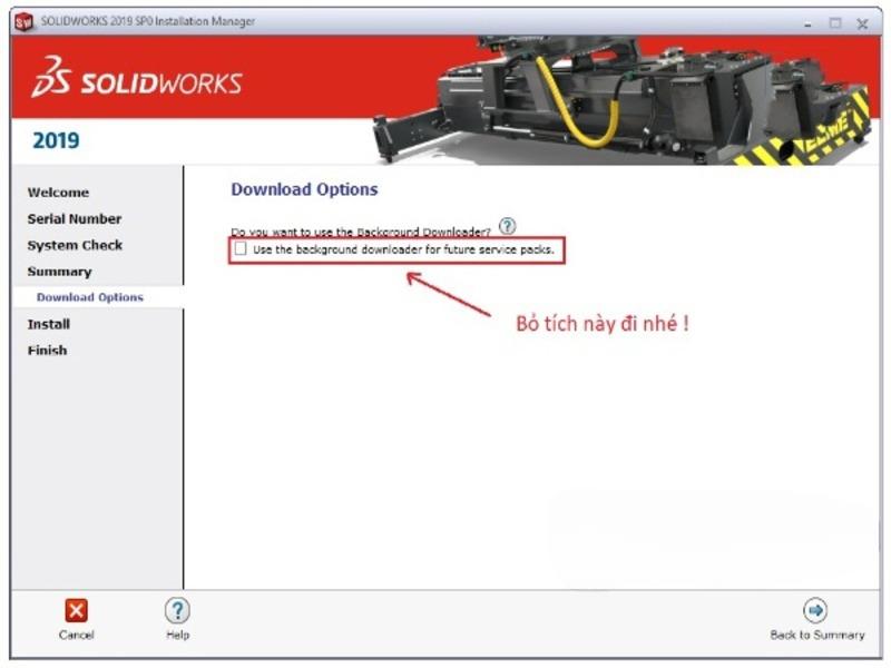 Xác nhận tiến trình cài đặt mới