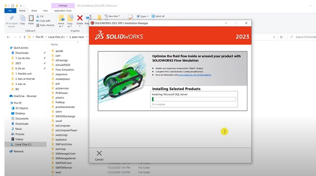 Tiến hành cài đặt SolidWorks