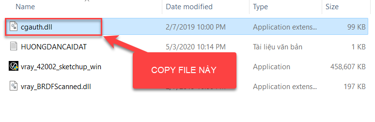 Thư mục file crack chứa cgauth.dll
