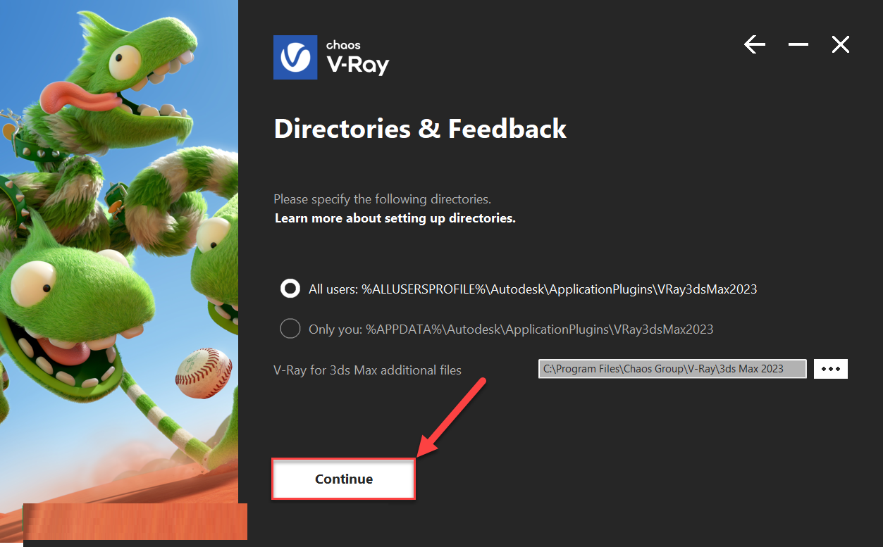 Cài đặt Vray 3Ds Max 2023 Bước 5