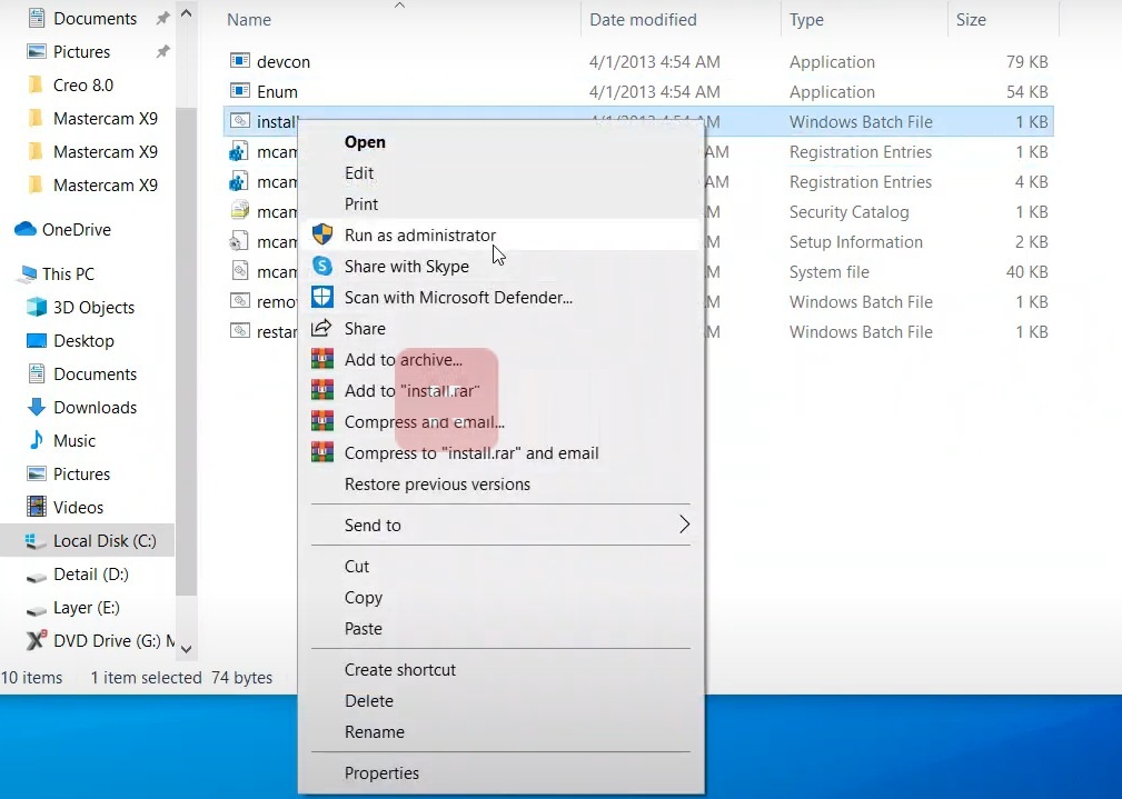 Chạy file kích hoạt driver ảo