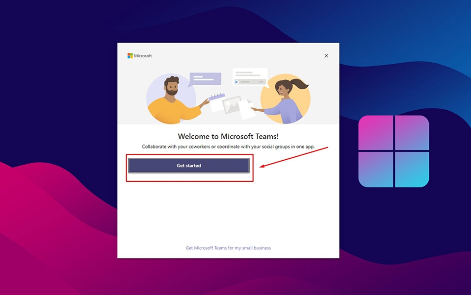 Giao diện đăng nhập Microsoft Teams