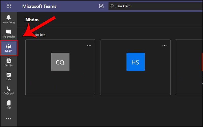 Thêm thành viên vào nhóm Teams