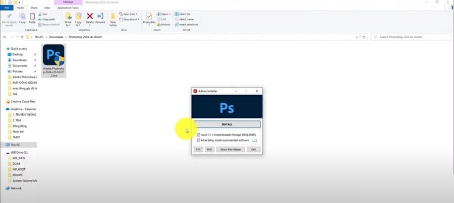 Bước cài đặt Photoshop AI Beta 3