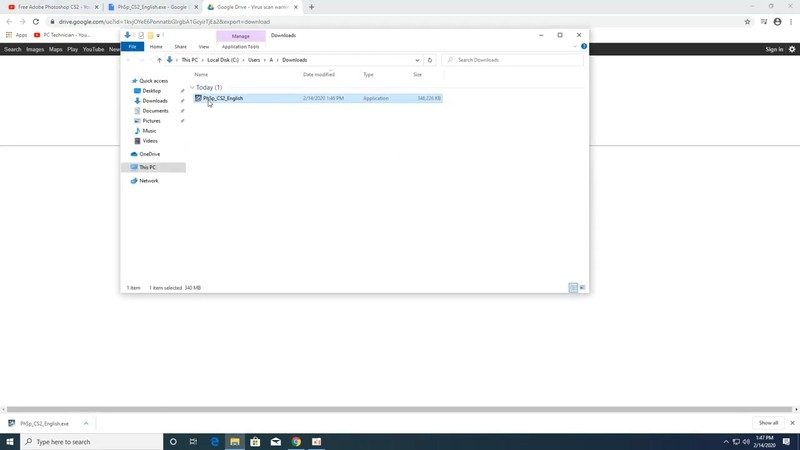Bước giải nén Photoshop CS2
