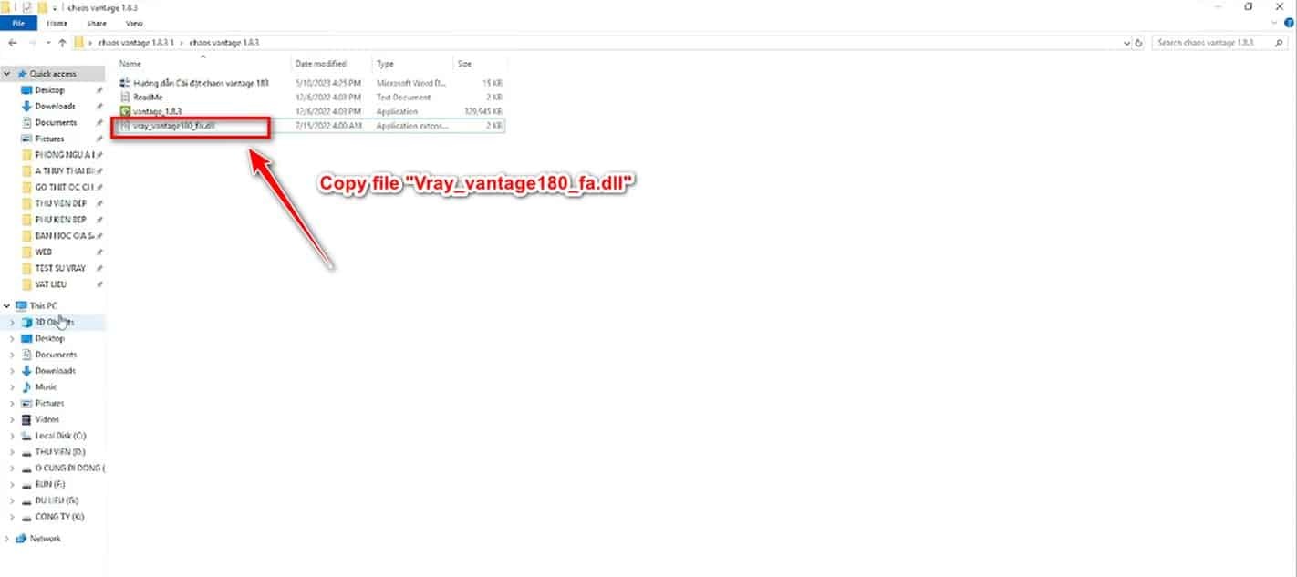 Copy tệp kích hoạt phần mềm